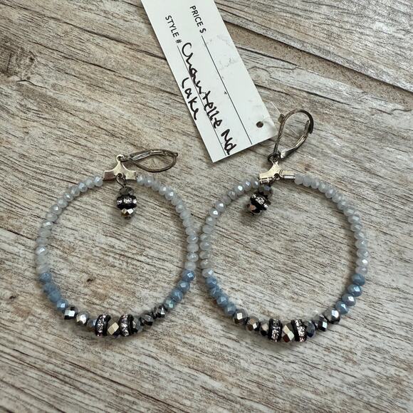 NWT MILLIANNA Chantelle Medium Hoops – Color: Lake - Picture 5 of 6